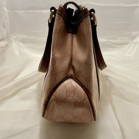 Gucci Pink Crystal Monogram Duchessa Canvas/Leather Bag - Picture 6 of 16